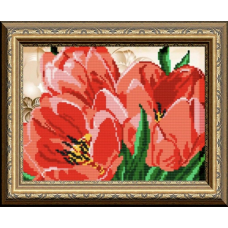 Схема для вишивання бісером.  Тюльпан.