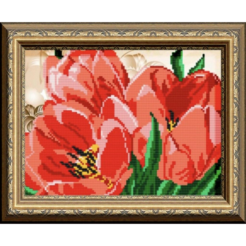 Схема для вишивання бісером. Тюльпан. Схема для вишивання бісером. Тюльпан.