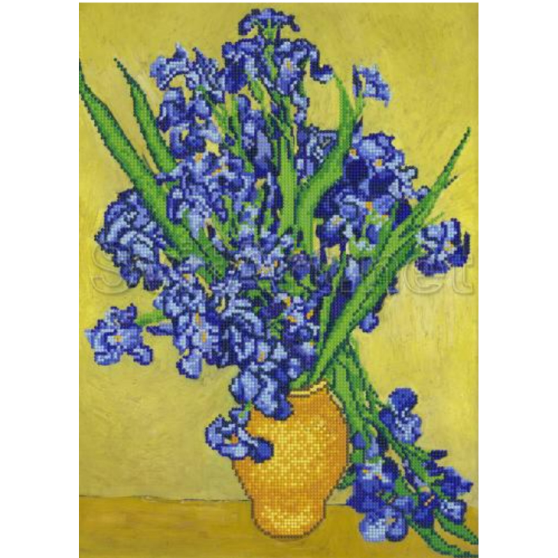 Схема для вишивання бісером. Іриси Ван Гог. Схема для вишивання бісером. Іриси Ван Гог.