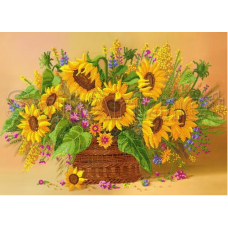 Схема для вишивання бісером. Соняшники.
