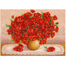 Схема для вишивання бісером. Маки.