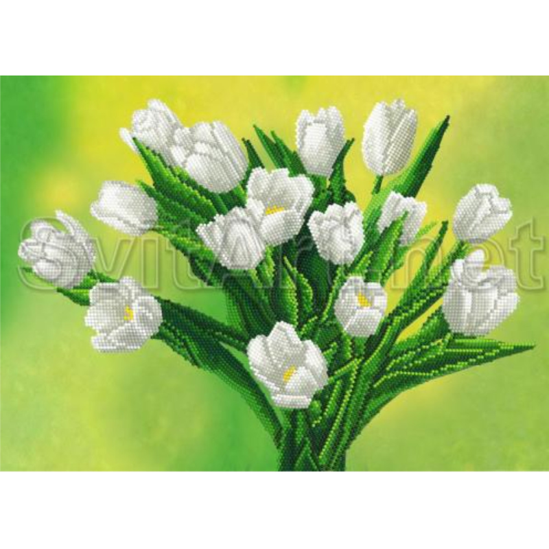 Схема для вишивання бісером. Тюльпан.