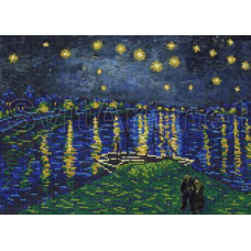 Схема для вишивання бісером. Зіркова ніч. Ван Гог