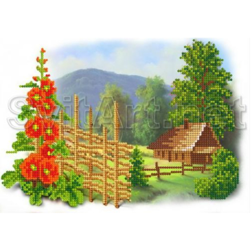 Схема для вишивання бісером. Карпати