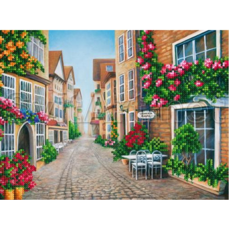 Схема для вишивання бісером. Затишна вуличка