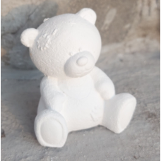Гіпсова фігурка для розмальовування. Ведмедик із латкою.