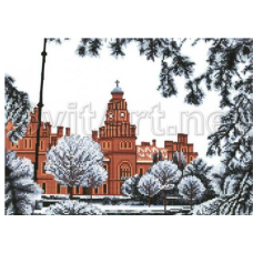 Схема для вишивання бісером. Зимовий храм
