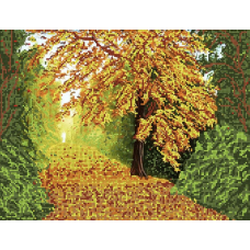 Схема для вишивання бісером. Золота осінь.