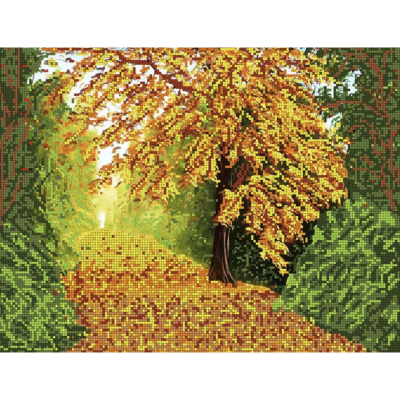 Схема для вишивання бісером. Золота осінь.