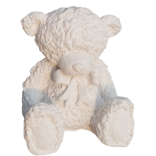 Гіпсова фігурка для розмальовування. Ведмедик із бантом.