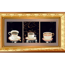 Схема для вишивання бісером. Кавовий триптих.