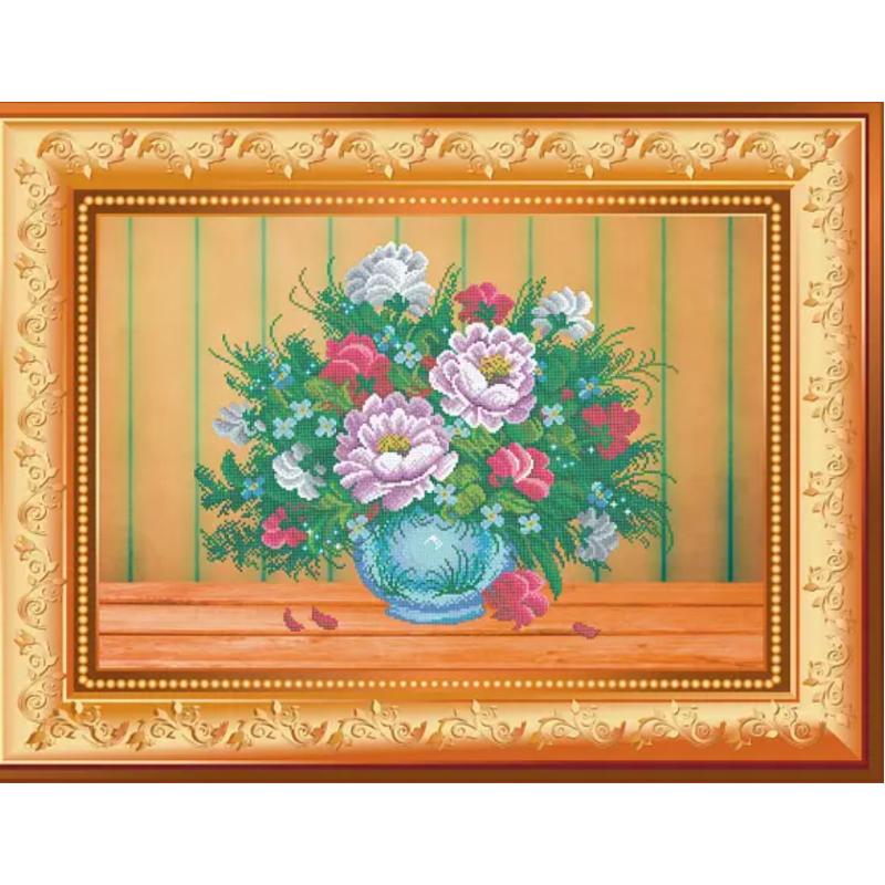 Схема для вишивання бісером. Квіткова композиція.