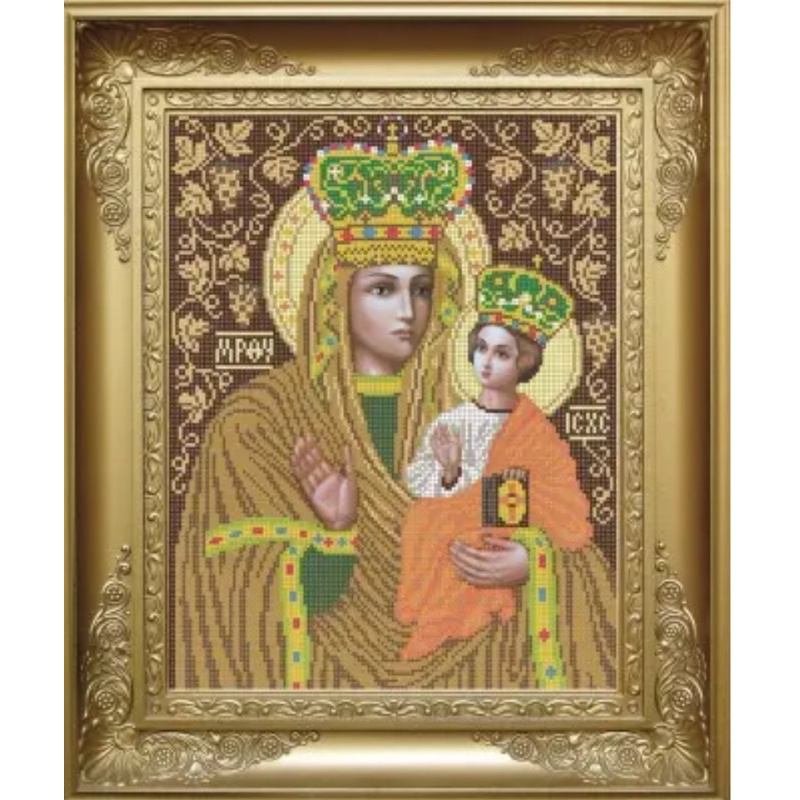 Схема для вишивання бісером. Богородица Зарваницька