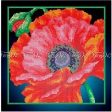 Схема для вишивання бісером. Мак.