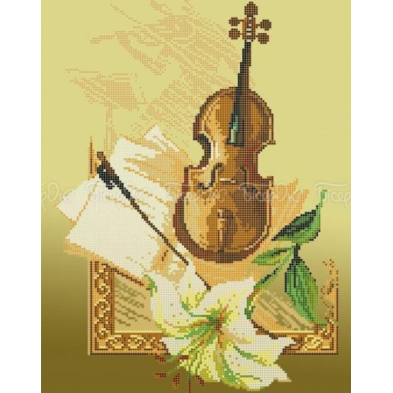 Схема для вишивання бісером. Музика. Схема для вишивання бісером. Музика.