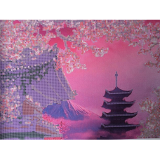 Схема для вишивання бісером. Цвітіння сакури.