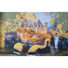 Схема для вишивання бісером. Жовтий кабріолет.