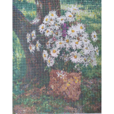 Схема для вишивання бісером. Ромашки.