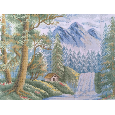 Схема для вишивання бісером. Зимовий захід.