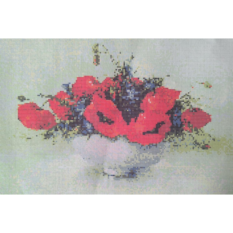 Схема для вишивання бісером. Маки.