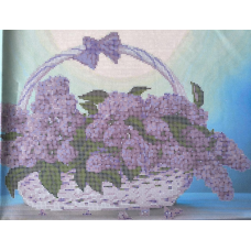 Схема для вишивання бісером. Бузок.