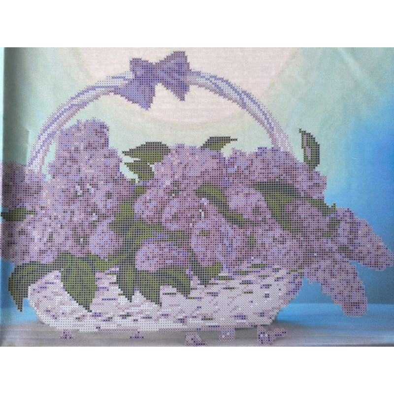 Схема для вишивання бісером. Бузок.