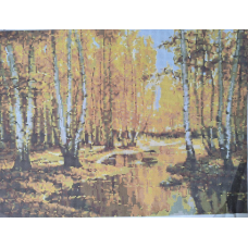 Схема для вишивання бісером. Осінь у лісі.