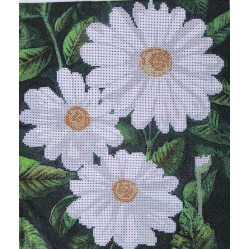 Схема для вишивання бісером. Ромашки. Схема для вишивання бісером. Ромашки.