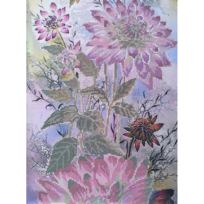 Схема для вишивання бісером. Георгини.