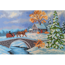 Схема для вишивання бісером. Зима