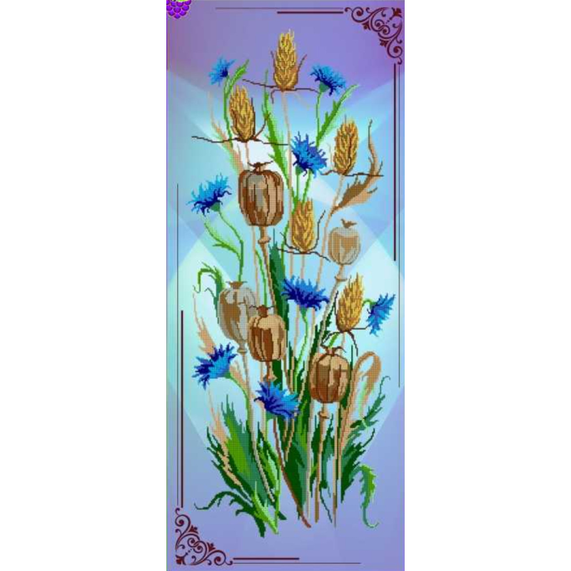Схема для вишивання бісером. Ступні квіти.