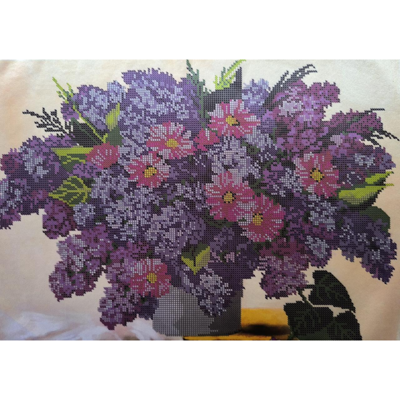 Схема для вишивання бісером. Букет бузку. Схема для вишивання бісером. Букет бузку.