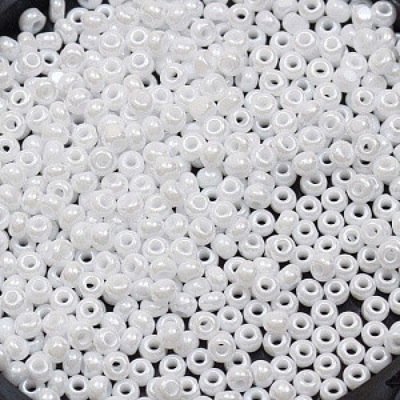 Бісер перламутровий, білий 10 г, No10