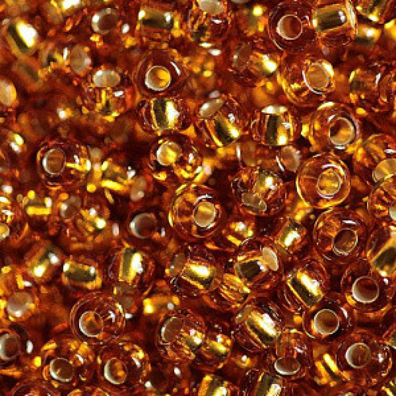 Бісер блискучий, глянсовий, темно-золотий 10 г, No10