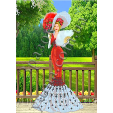 Схема для вишивання бісером. Ангелочок із кошенятами.