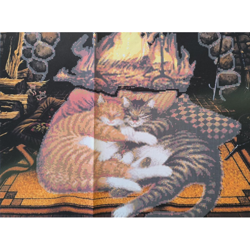 Схема для вишивання бісером. Пушок на даху.