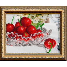 Схема для вишивання бісером. Черешня в кришталі.