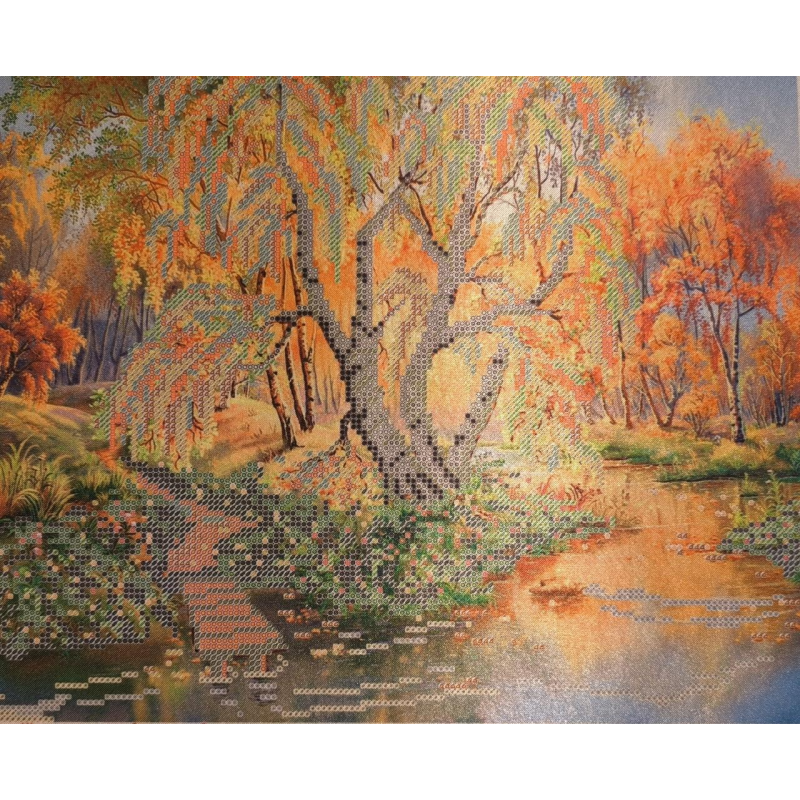 Схема для вишивання бісером. Березовий гай. Схема для вишивання бісером. Березовий гай.