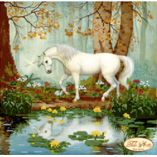 Схема для вишивання бісером. Єдиноріг.