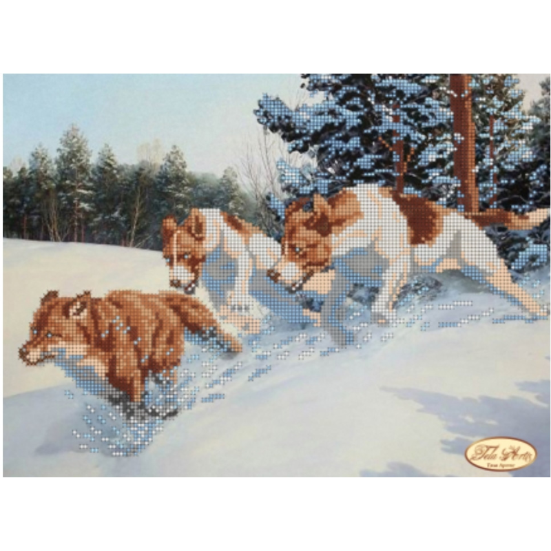 Схема для вишивання бісером. Погоня