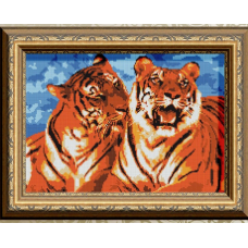 Схема для вишивання бісером. Тигри.