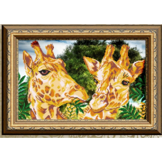 Схема для вишивання бісером.  Жирафи