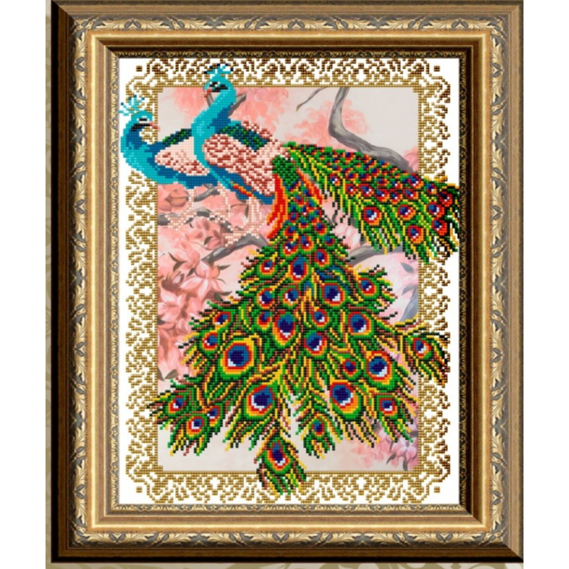 Схема для вишивання бісером. Павичи. Схема для вишивання бісером. Павичи.