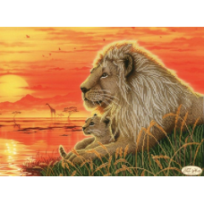 Схема для вишивання бісером. Савана