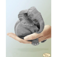 Схема для вишивання бісером. Крихітка слоненя