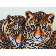 Схема для вишивання бісером. Леопарды