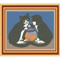 Схема для вишивання бісером. Коты.