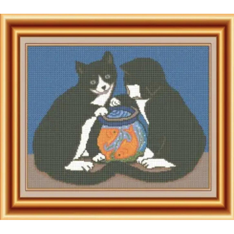 Схема для вишивання бісером. Коты.