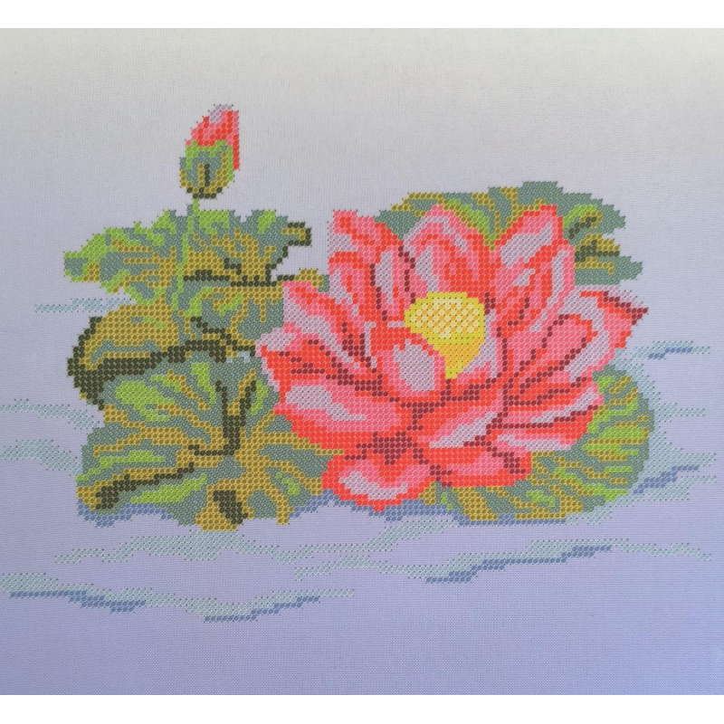 Схема для вишивання бісером. Лотос.