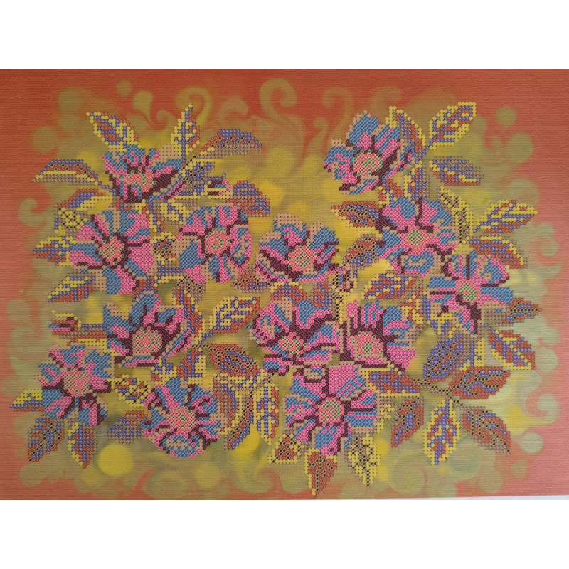 Схема для вишивання бісером. Дика роза.